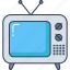 tv, screen, television, antenna, electronics, technology, vintage 