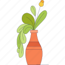 vase, plant, leaves, leaf, decor
