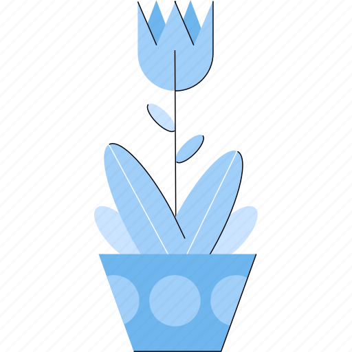Tulip, flower, potted, plant, decor icon - Download on Iconfinder