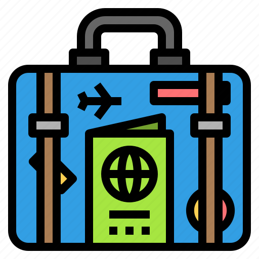 Tourism, boarding, pass, passport, plane, travel, bag icon - Download on Iconfinder