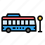 transport, bus, public, transportation, city, park, station, stop, urban 