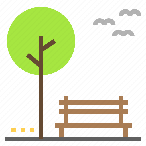 Park, bench, tree, nature, bird icon - Download on Iconfinder