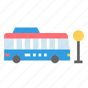 transport, bus, public, transportation, city, park, station, stop, urban