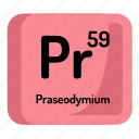 atom, atomic, chemistry, element, mendeleev, praseodymium