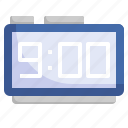 digital, clock, alarm, timer, time, and, date, furniture, household