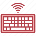 wireless, keyboard, tools, and, utensils, connected, electronics