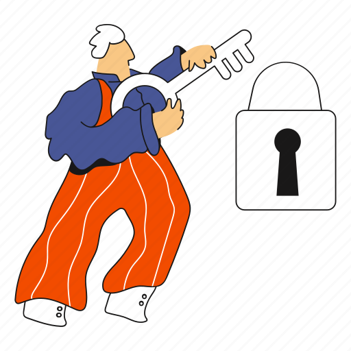 One, key, lock, security, secure, protection, shield illustration - Download on Iconfinder