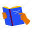 holding a book, hand, gesture, reading, studying, notebook, education, online learning, school 