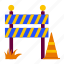 construction barrier, blocked, construction cone, traffic, stop, safety, labor day, labour, worker 