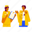 doctor and nurse discussing, hospital, medical, doctor, nurse, patient record, labor day, labour, worker 