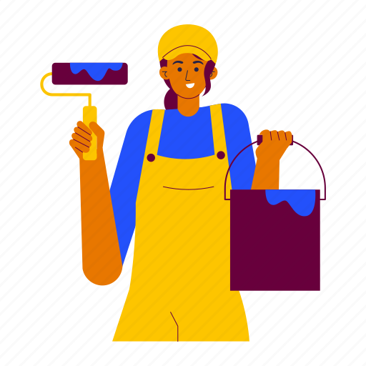 Painter, paint, artist, painting, brush, paintbrush, labor day icon - Download on Iconfinder