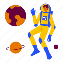 astronaut exploring space, spaceman, helmet, protection, planets, spacesuit, space, astronomy, galaxy