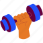 holding dumbbell, gym, fitness, workout, dumbbell, hand, hand gesture, sport 