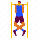 pull up exercise, weight, body, pull up, fitness, training, man, sport, exercise