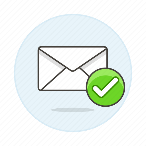 Checked, email, envelope, letter, mail, read, synced icon - Download on Iconfinder