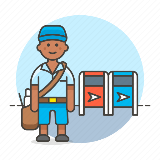 Male, post, email, postman, mailman, collect, package icon - Download on Iconfinder