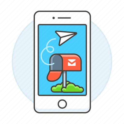 Email, mailbox, message, mobile, paper, phone, plane icon - Download on Iconfinder