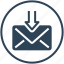 email, mail, inbox, envelope, letter, received, download 