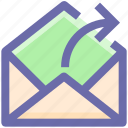 email, envelope, forward, letter, mail, message 