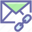 chain, envelope, letter, link, message, post, url 