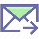 email, forward, letter, mail, message, messahe, right arrow 