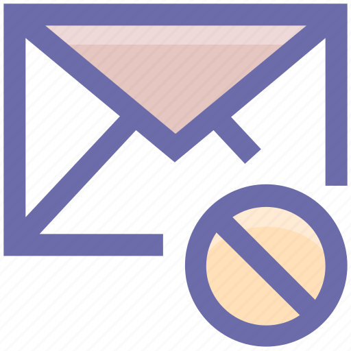 Block, disable, email, envelope, letter, mail, message icon - Download on Iconfinder