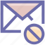 block, disable, email, envelope, letter, mail, message 