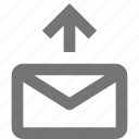 email, outbox, arrow, envelope, message, send, upload, letter