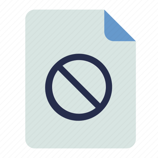 Document, denied, close, stop, extension, office, format icon - Download on Iconfinder