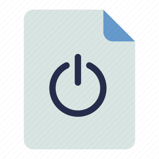 Document, power, on, off, setup, extension, energy icon - Download on Iconfinder