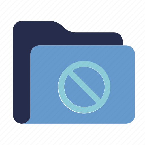Folder, no, access, denied, empty, file, document icon - Download on Iconfinder