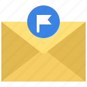 flag, message, receive, mark, mail, envelope, email