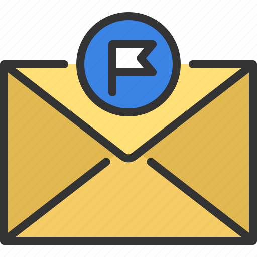 Message, email, envelope, receive, flag, mail, mark icon - Download on Iconfinder