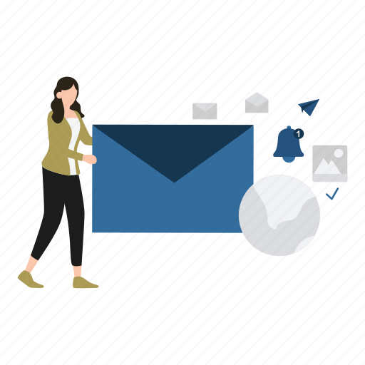 International, mail, girl, letter, notification icon - Download on Iconfinder
