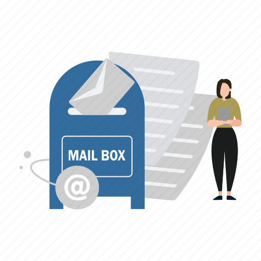 Mailboxletterposting, email, female icon - Download on Iconfinder
