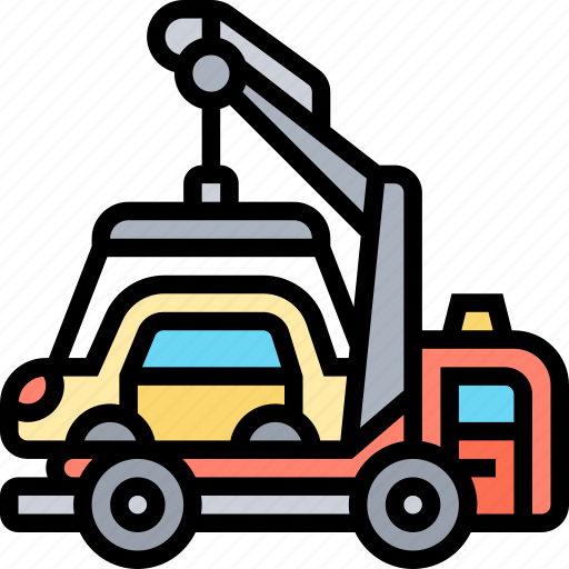 Tow, truck, automobile, transport, vehicle icon - Download on Iconfinder