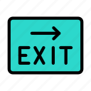 exit, outdoor, safety, emergency, direction