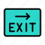 exit, outdoor, safety, emergency, direction 