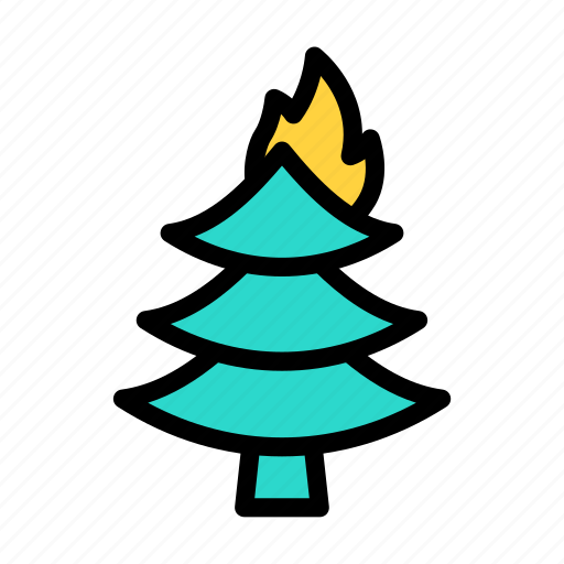 Fire, tree, burn, disaster, emergency icon - Download on Iconfinder