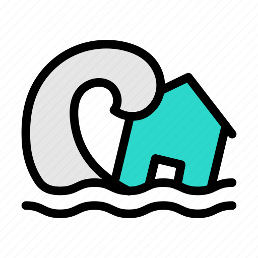 Flood, disaster, house, emergency, building icon - Download on Iconfinder