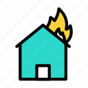 house, burn, fire, emergency, building