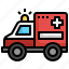 ambulance, car, healthcare, medical, heart, emergency 