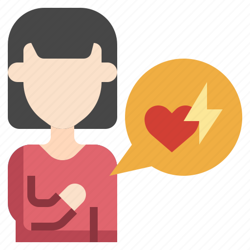 Woman, pain, healthcare, medical, heart, emergency icon - Download on Iconfinder