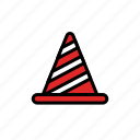 cone, emergency, help, lineicons, road, work