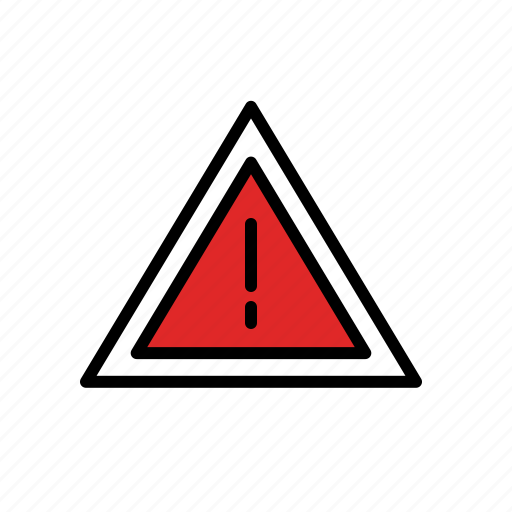 Alert, danger, emergency, lineicons, road, sign, warning icon - Download on Iconfinder