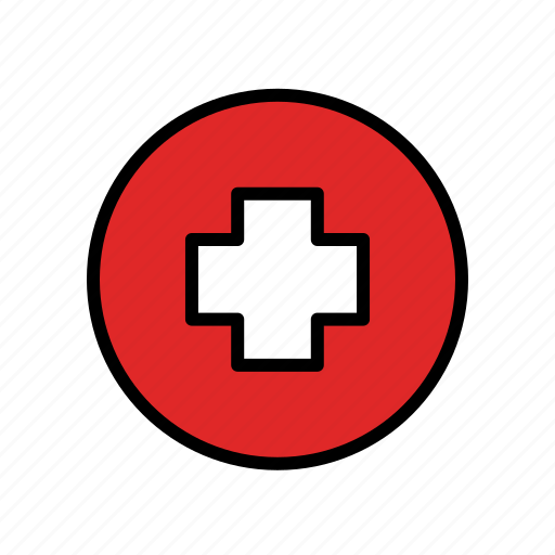 Cross, emergency, health, healthcare, lineicons, medicine, red icon - Download on Iconfinder
