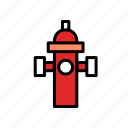 care, emergency, fighter, fire, hydrant, lineicons, water