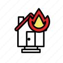 disaster, emergency, fire, home, house, lineicons, urgent