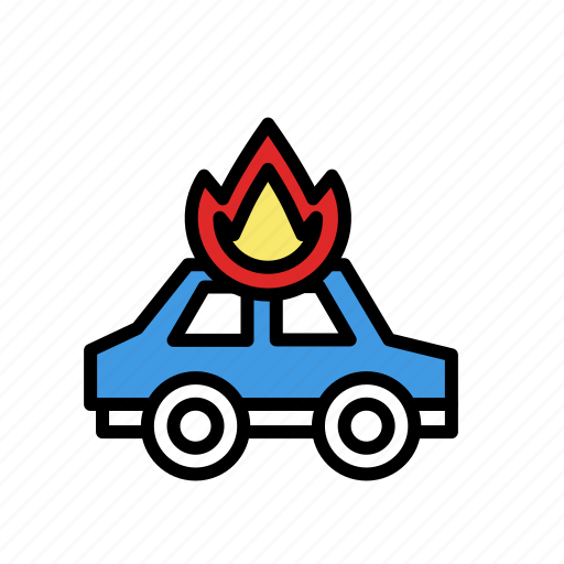 Auto, car, disaster, emergency, fire, help, lineicons icon - Download on Iconfinder