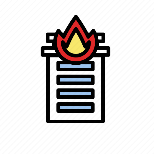 Building, damage, emergency, fire, help, lineicons icon - Download on Iconfinder